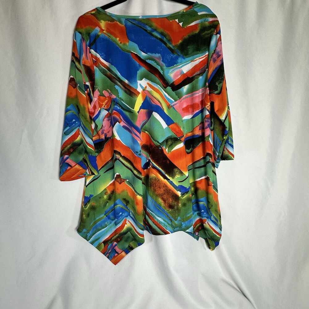 Anthony Richards Colorful Tunic Top Plus Size 1X Lightweight - Picture 6 of 6
